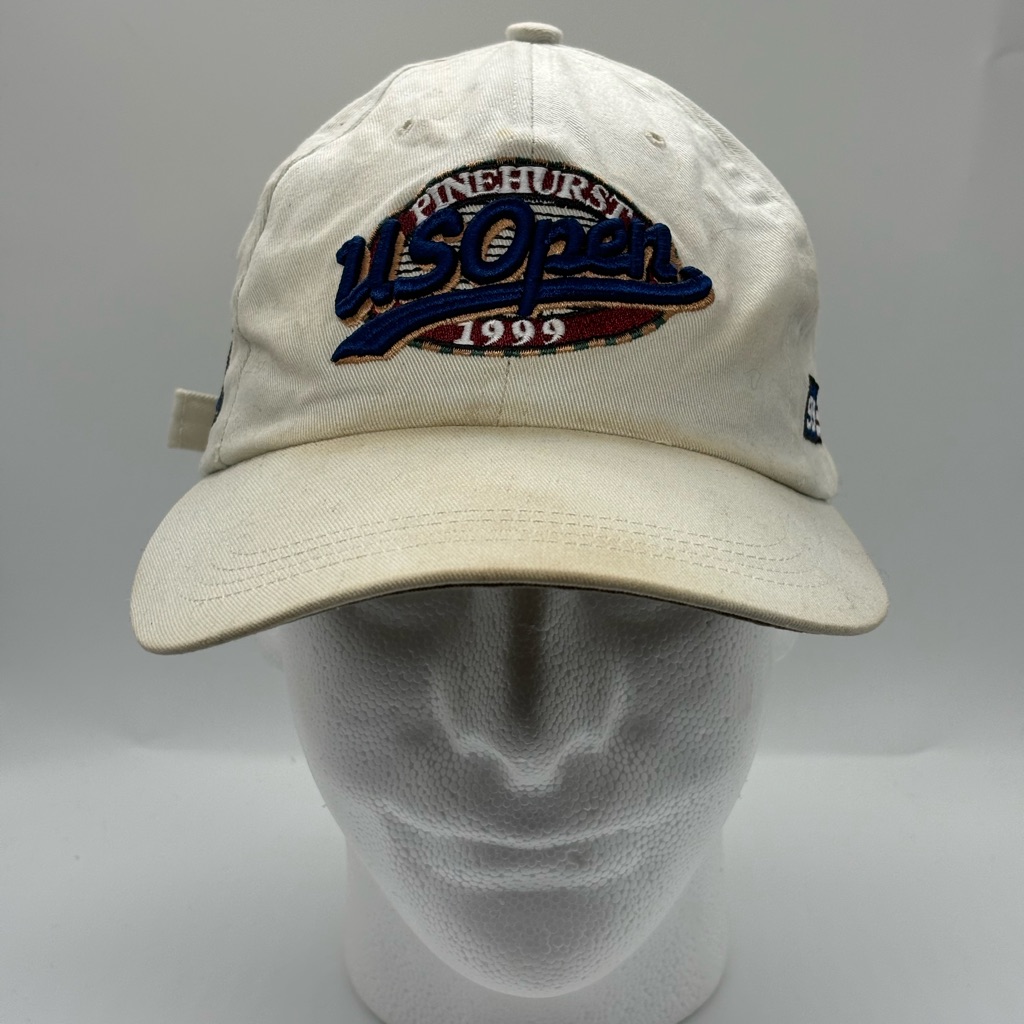 Vintage Us Open 1999 Pinehurst Official Soft White Golf Hat Adjustable Pga Tour